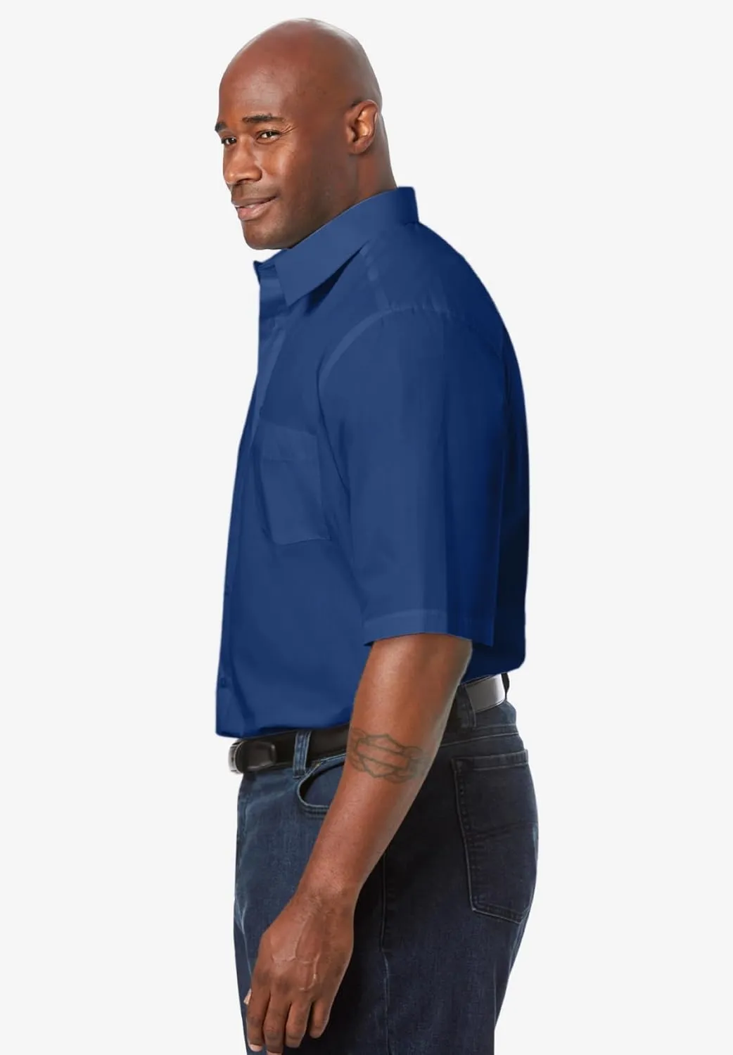KingSize Men's Big & Tall Tall Wrinkle-Free Short-Sleeve Dress Shirt