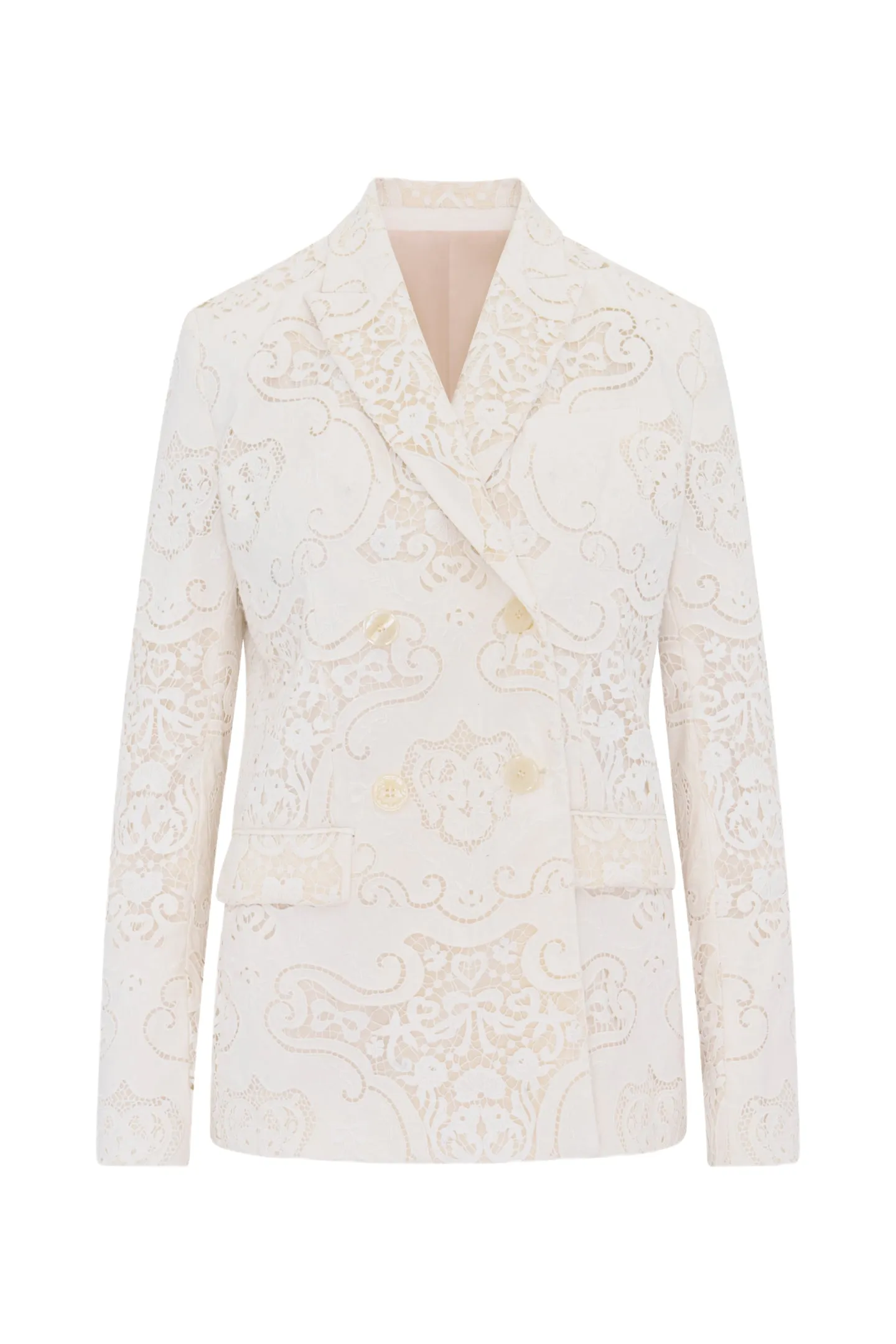 Luara Cotton Doiley Lace Blazer