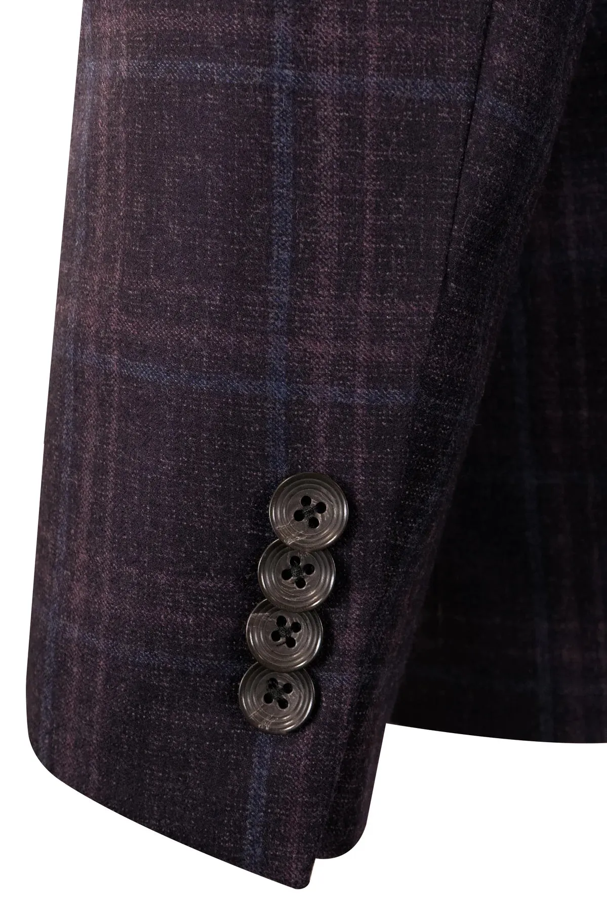 Maroon Check Midland Contemporary Fit Sport Jacket - Jack Victor