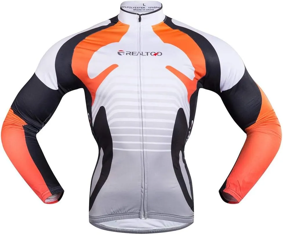 Men's Cycling Jersey Set Long Sleeve Full Zipper Quick-Dry Bike Shirt 3D Padded Cycling Tights Pants