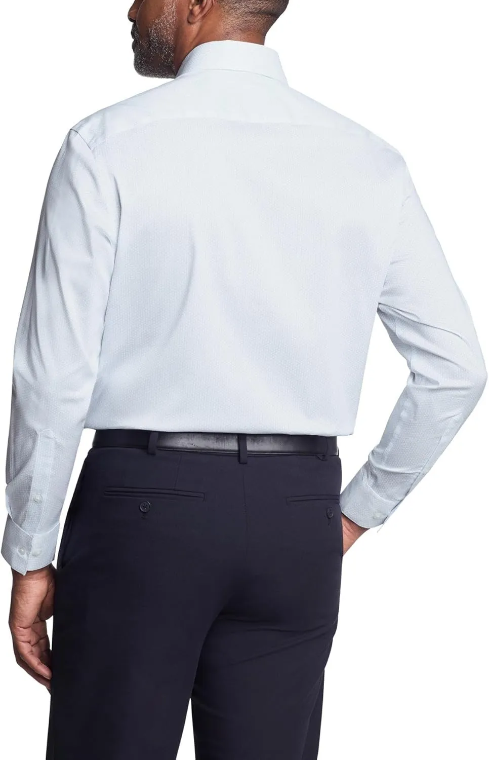 Men's Dress Shirt Regular Fit Ultra Wrinkle Free Flex Collar Stretch Print
