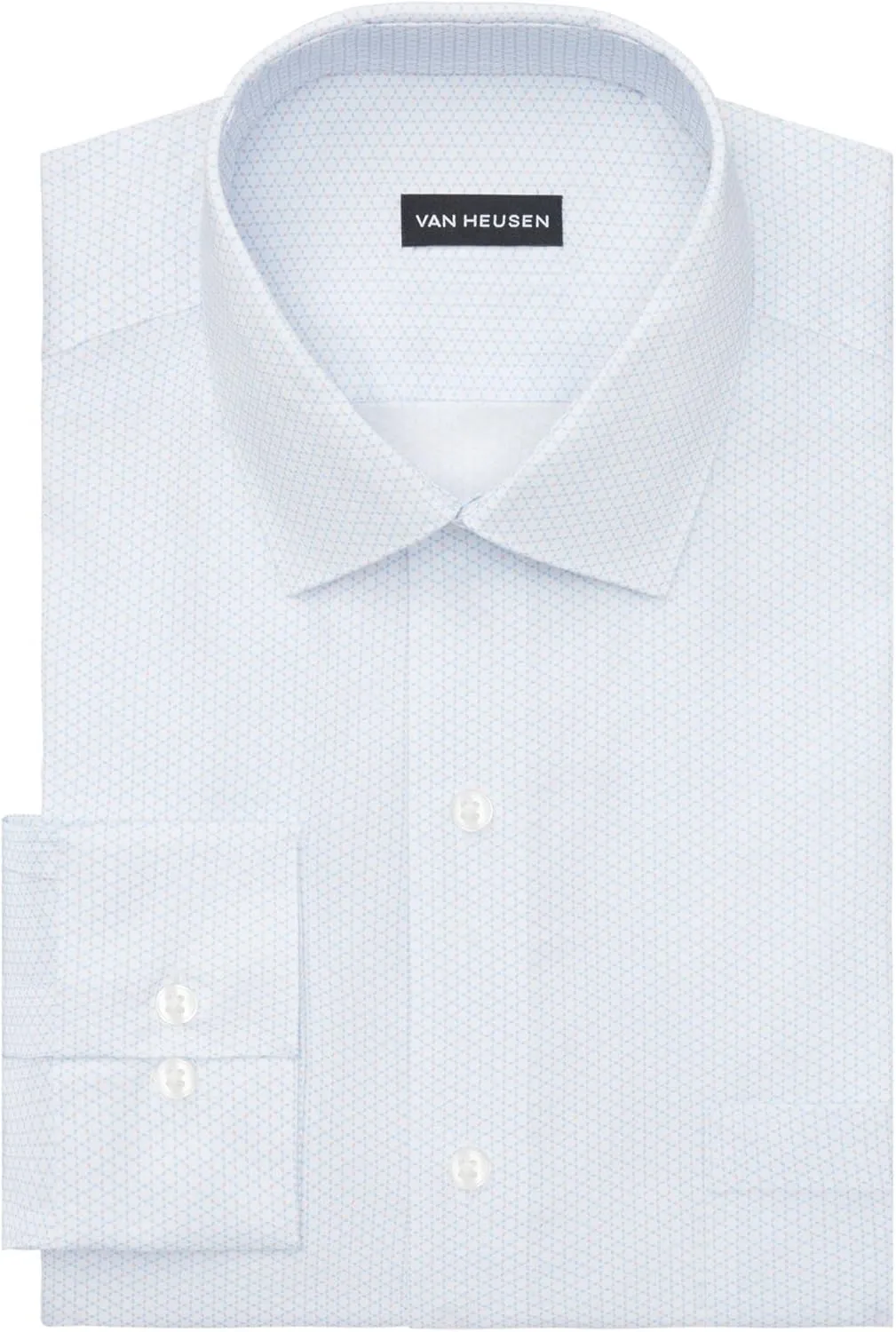 Men's Dress Shirt Regular Fit Ultra Wrinkle Free Flex Collar Stretch Print