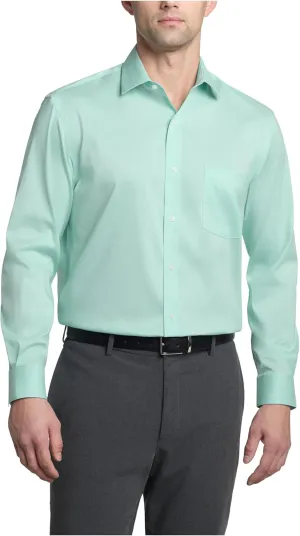 Men's Dress Shirt Regular Fit Ultra Wrinkle Free Flex Collar Stretch Solid
