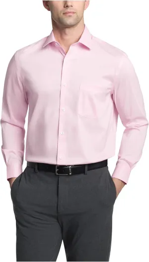 Men's Dress Shirt Regular Fit Ultra Wrinkle Free Flex Collar Stretch Solid