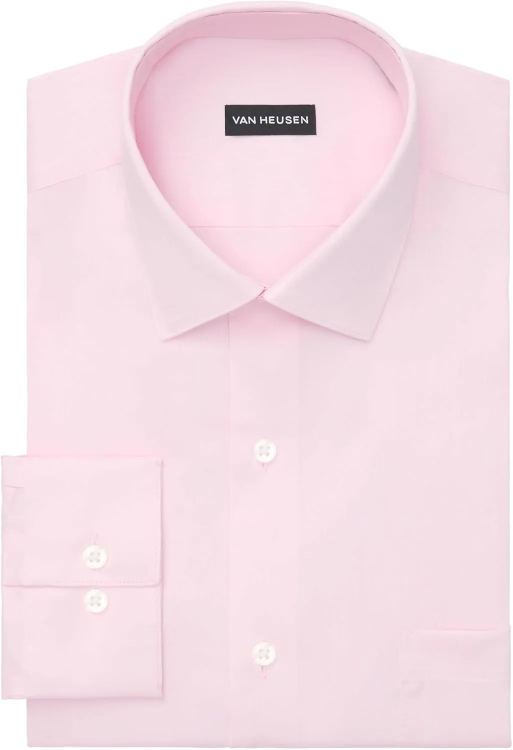 Men's Dress Shirt Regular Fit Ultra Wrinkle Free Flex Collar Stretch Solid