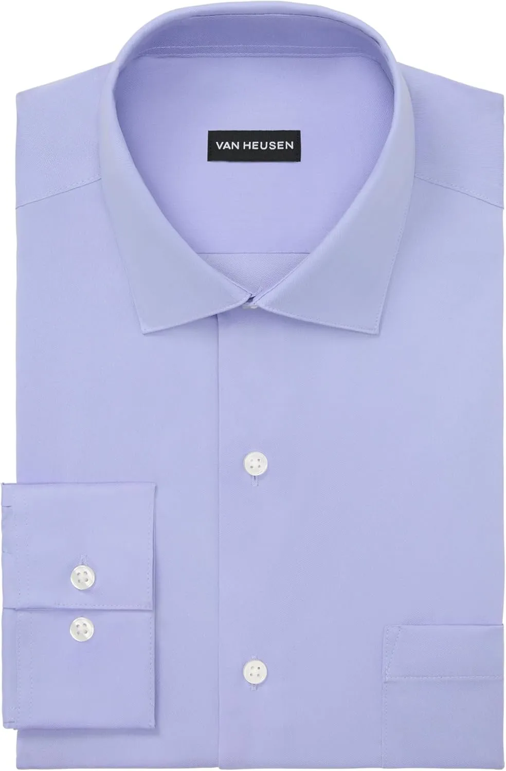 Men's Dress Shirt Regular Fit Ultra Wrinkle Free Flex Collar Stretch Solid