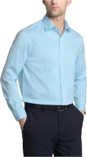 Men's Dress Shirt Regular Fit Ultra Wrinkle Free Flex Collar Stretch Solid