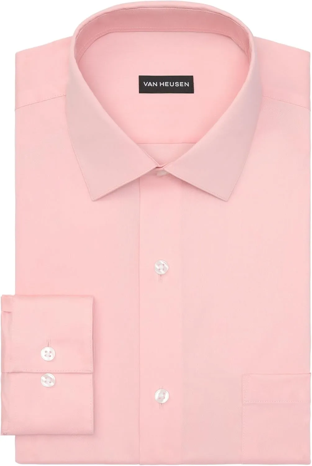 Men's Dress Shirt Regular Fit Ultra Wrinkle Free Flex Collar Stretch Solid