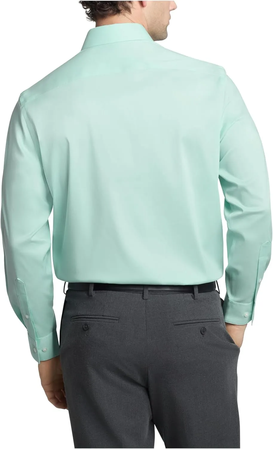 Men's Dress Shirt Regular Fit Ultra Wrinkle Free Flex Collar Stretch Solid