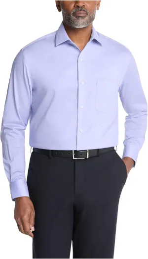 Men's Dress Shirt Regular Fit Ultra Wrinkle Free Flex Collar Stretch Solid