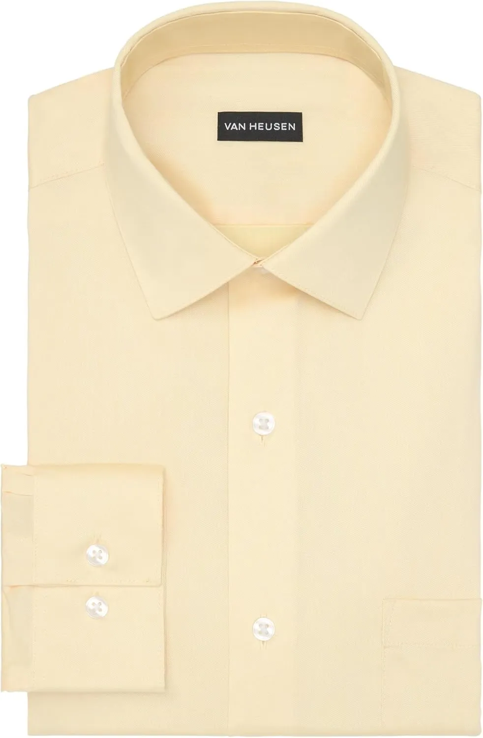 Men's Dress Shirt Regular Fit Ultra Wrinkle Free Flex Collar Stretch Solid