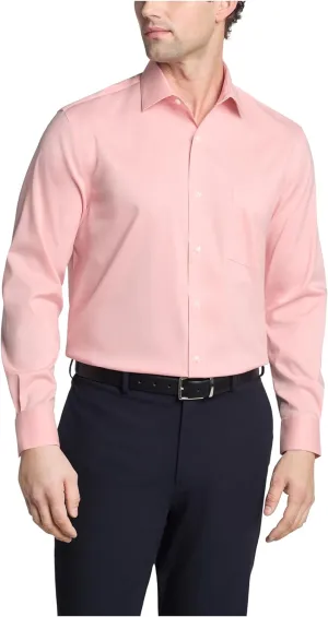 Men's Dress Shirt Regular Fit Ultra Wrinkle Free Flex Collar Stretch Solid