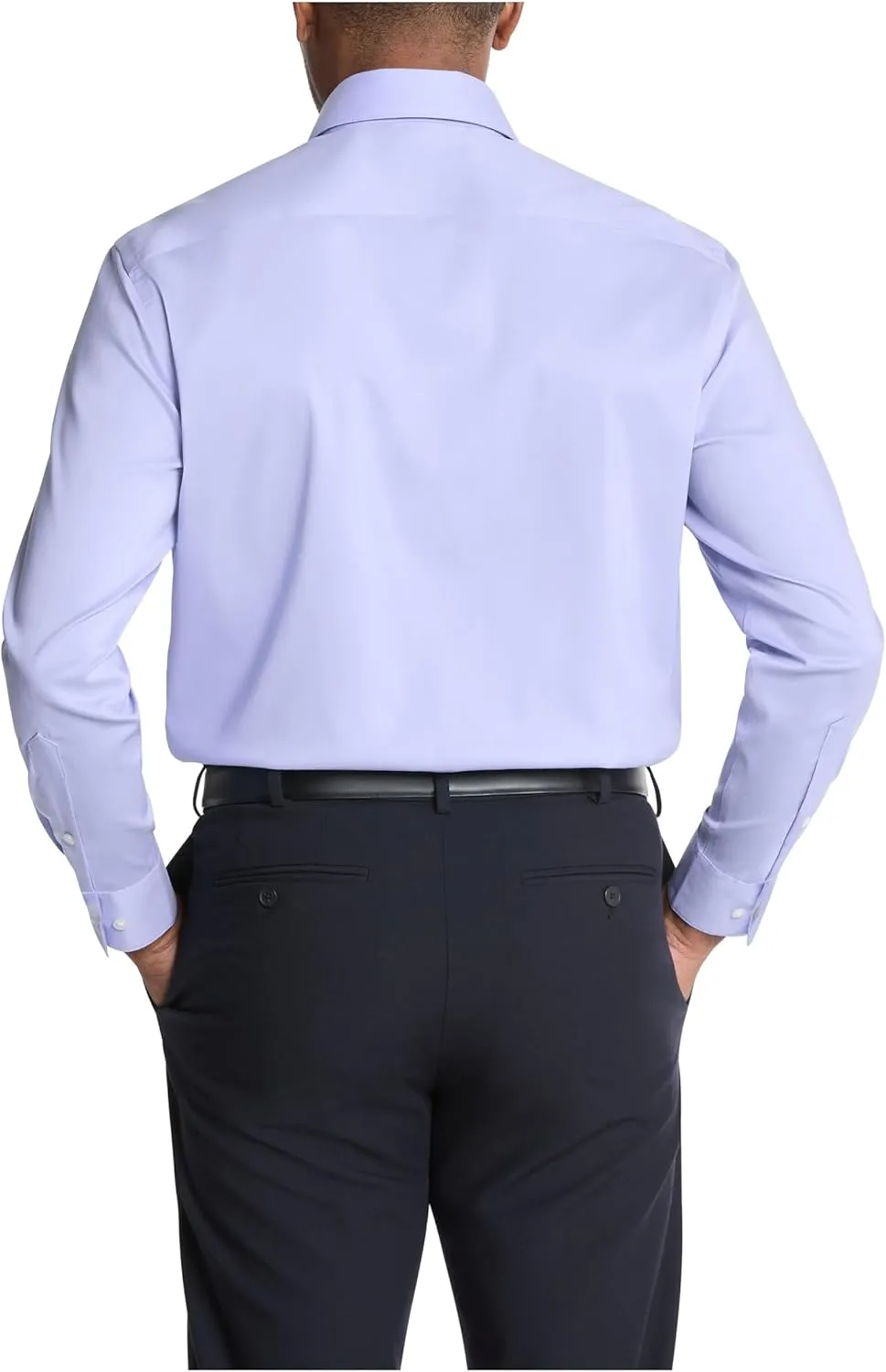 Men's Dress Shirt Regular Fit Ultra Wrinkle Free Flex Collar Stretch Solid