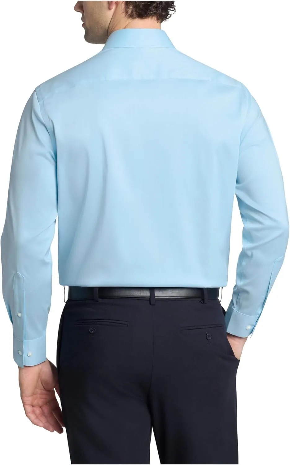 Men's Dress Shirt Regular Fit Ultra Wrinkle Free Flex Collar Stretch Solid