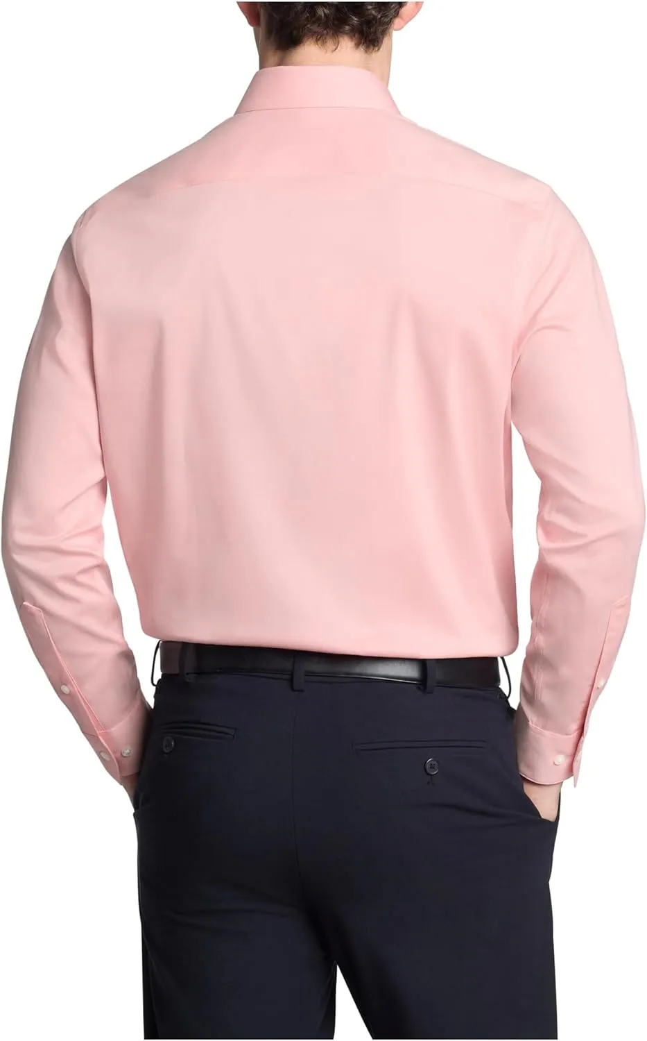 Men's Dress Shirt Regular Fit Ultra Wrinkle Free Flex Collar Stretch Solid