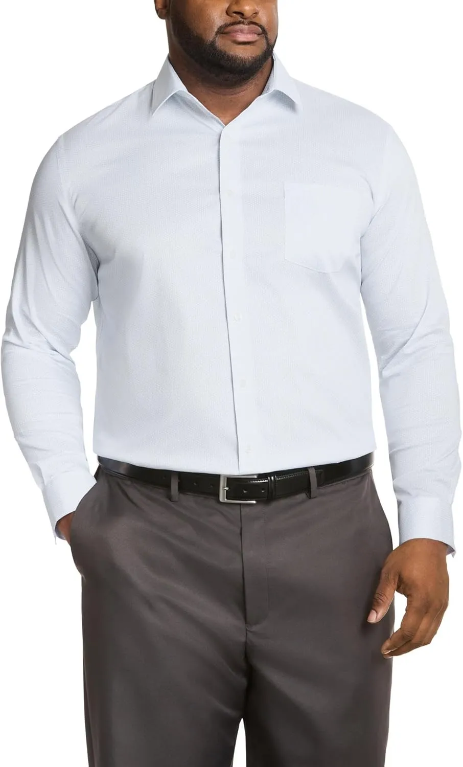 Men's Dress Shirt Ultra Wrinkle Free Flex Collar Stretch (Big and Tall)