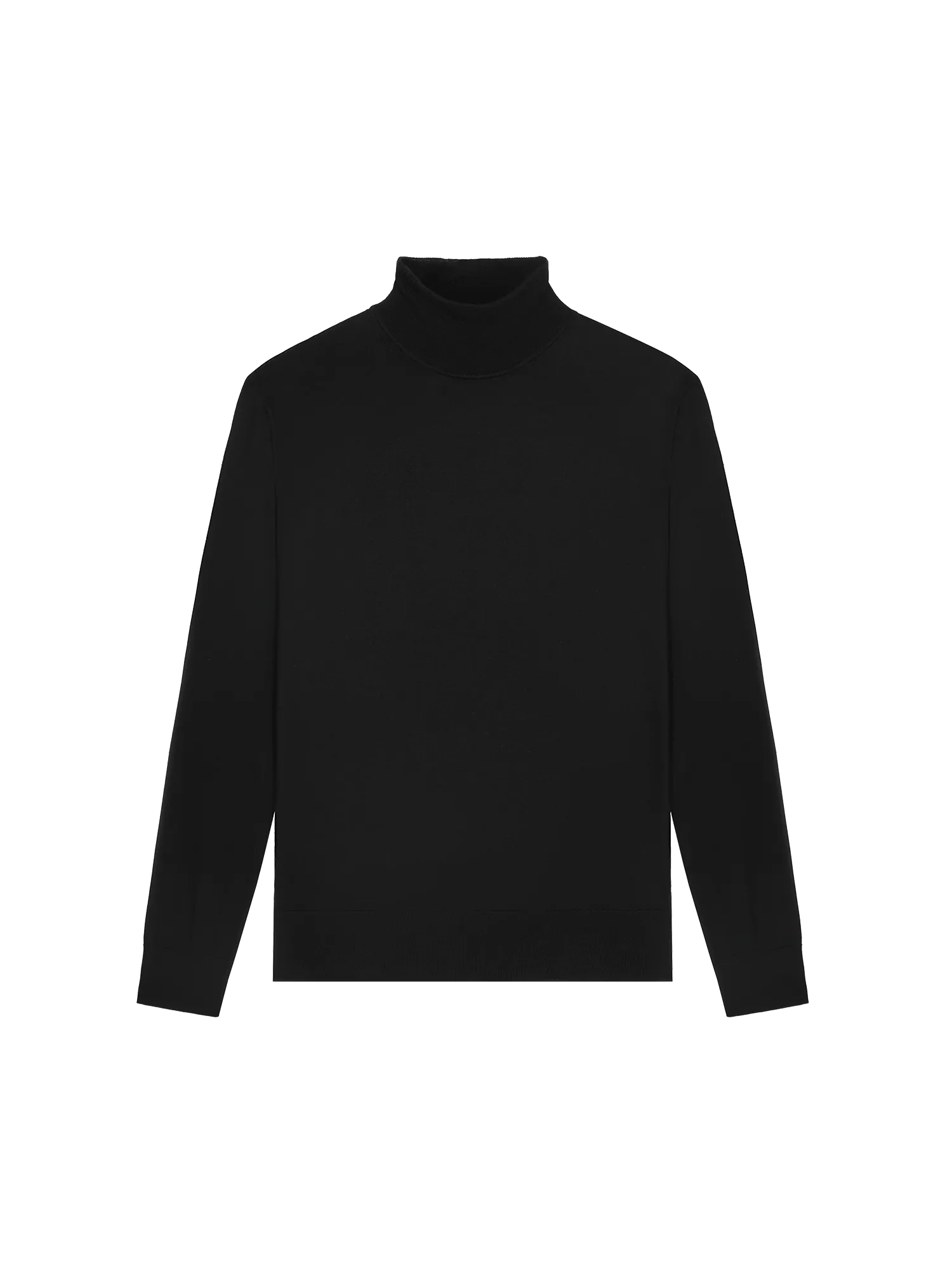 Men's Regenerative Merino Wool Turtleneck Sweaterblack