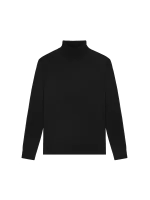 Men's Regenerative Merino Wool Turtleneck Sweaterblack