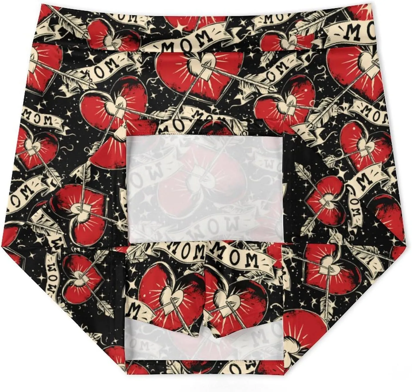 MOM Heart Arrow Tattoo Women's Skort Athletic Skirt Golf Skorts A-line Skirts with Built-in Shorts Pockets
