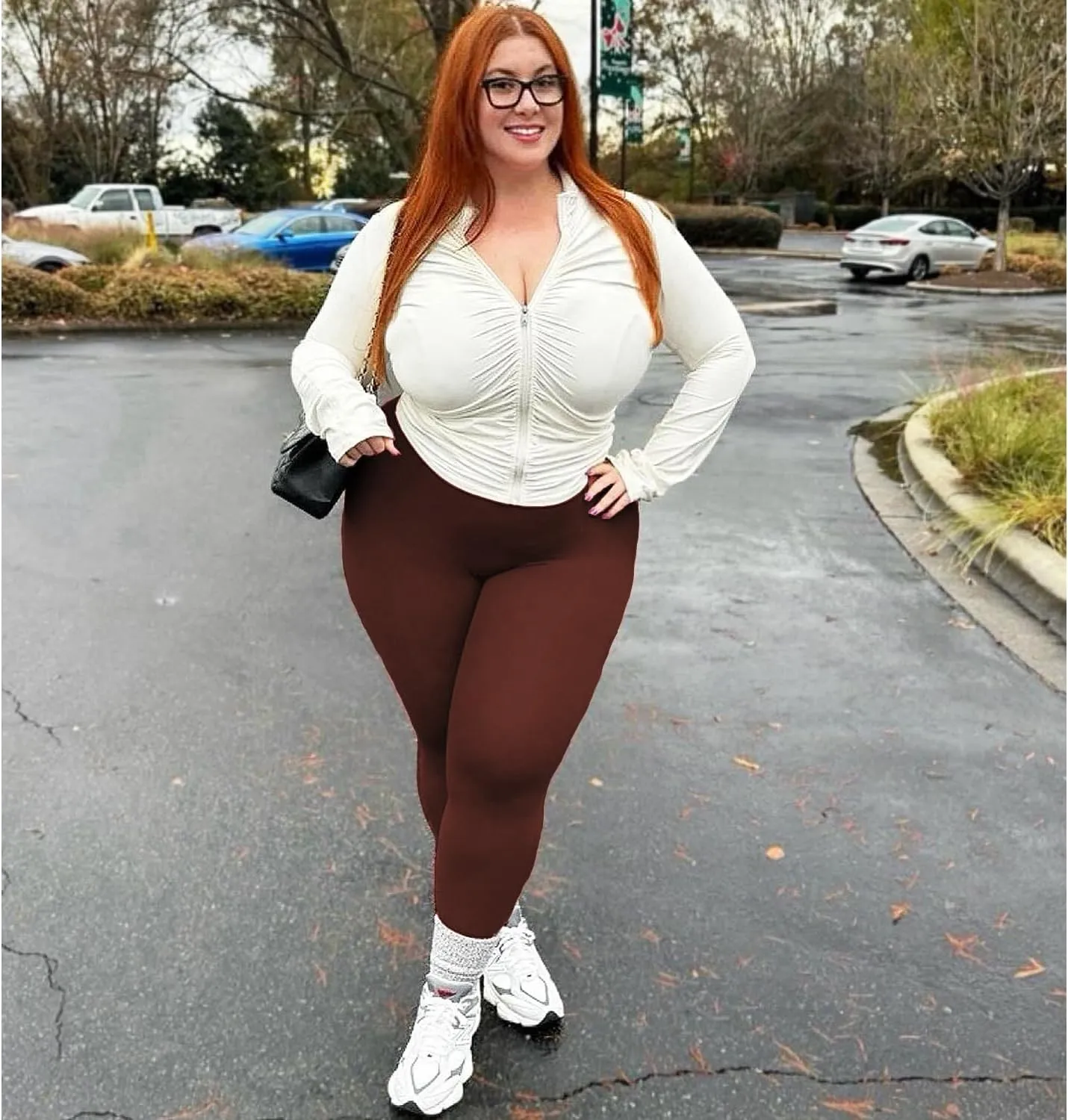 NEW YOUNG 3 Pack Plus Size Leggings with Pockets for Women,High Waist Tummy Control Workout Yoga Pants