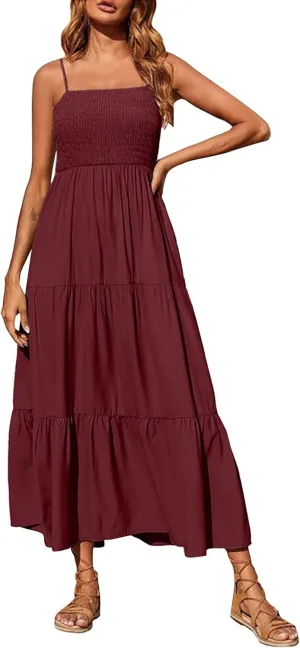 Ollysqiar Dresses Women's 2023 Floral Summer Dress Wrap V Neck Short Sleeve Belted Ruffle Hem A-Line Bohemian Dresses A02 11