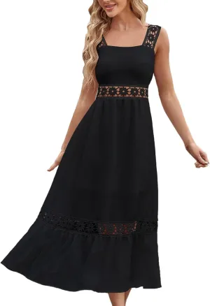 Ollysqiar Dresses Women's 2023 Floral Summer Dress Wrap V Neck Short Sleeve Belted Ruffle Hem A-Line Bohemian Dresses A02 6