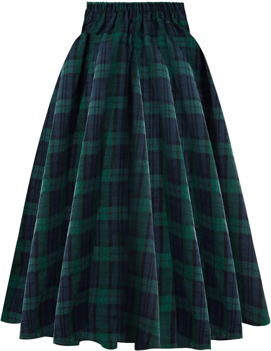 Plaid Printed Skirt Vintage High Waist Women Fashion Midi Skirt Pleated skirts for women trendy Harajuku Casual Summer
