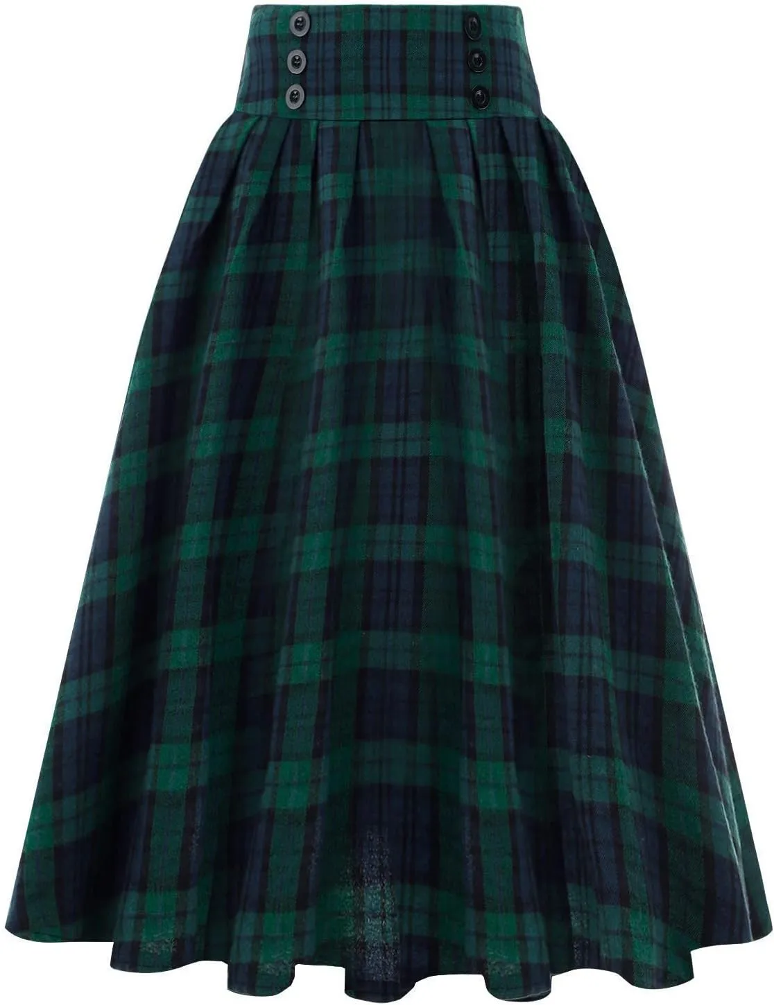 Plaid Printed Skirt Vintage High Waist Women Fashion Midi Skirt Pleated skirts for women trendy Harajuku Casual Summer