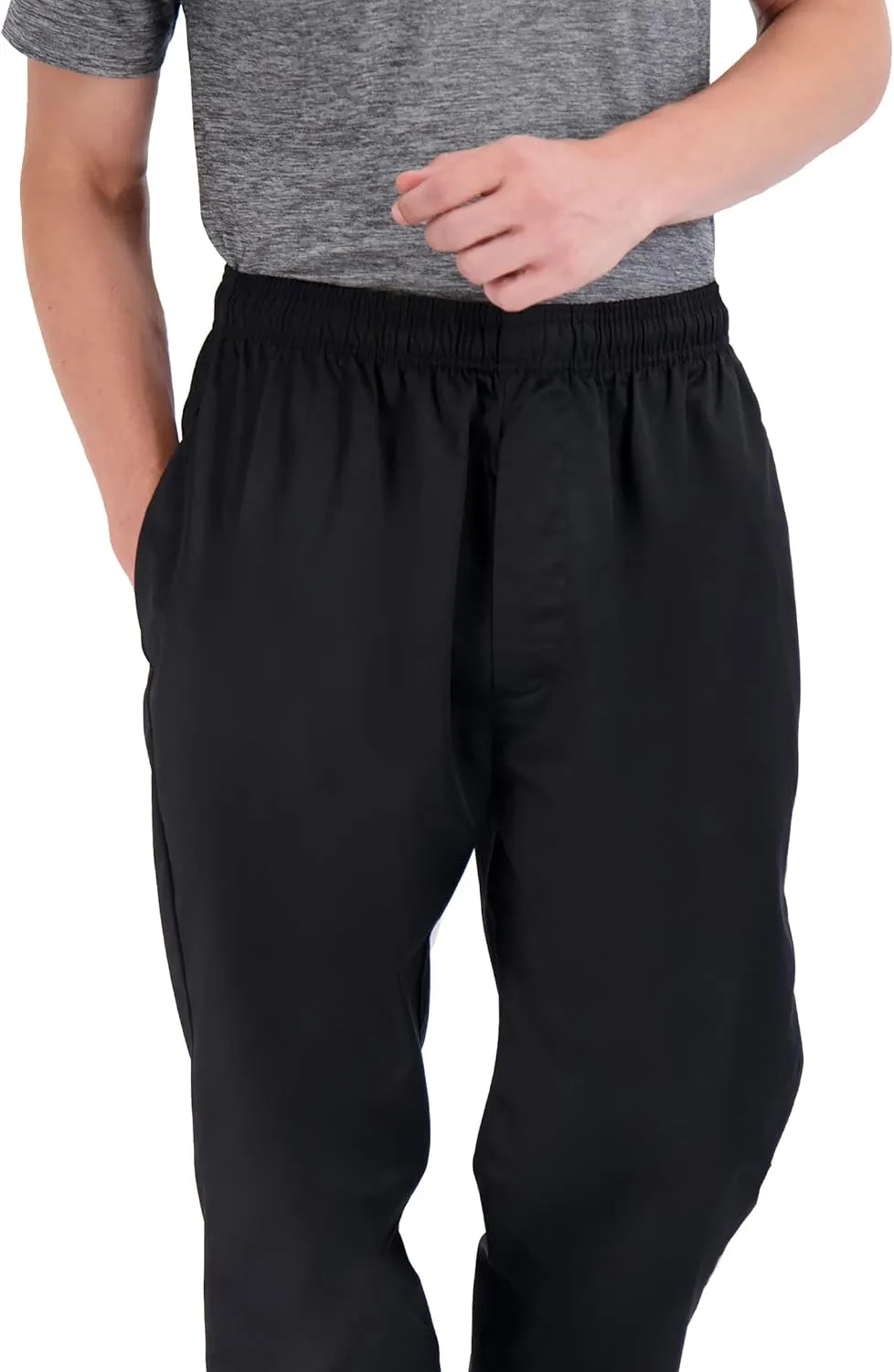 Poly Cotton Print Baggy Pants (Black, Medium)