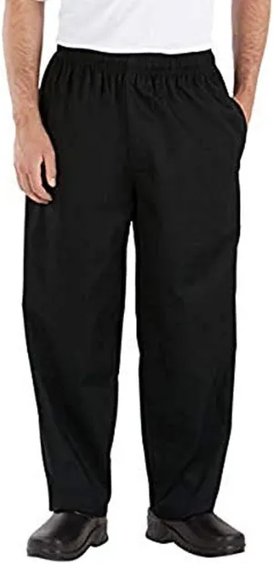 Poly Cotton Print Baggy Pants (Black, Medium)