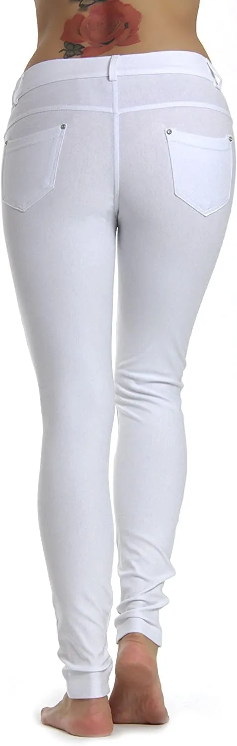 Prolific Health Women's Jean Look Jeggings Tights Slimming Many Colors Spandex Leggings Pants Capri S-XXXL