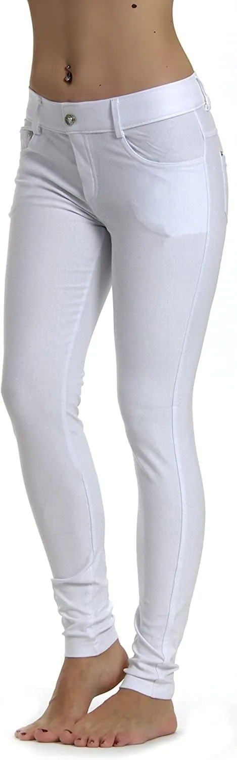 Prolific Health Women's Jean Look Jeggings Tights Slimming Many Colors Spandex Leggings Pants Capri S-XXXL