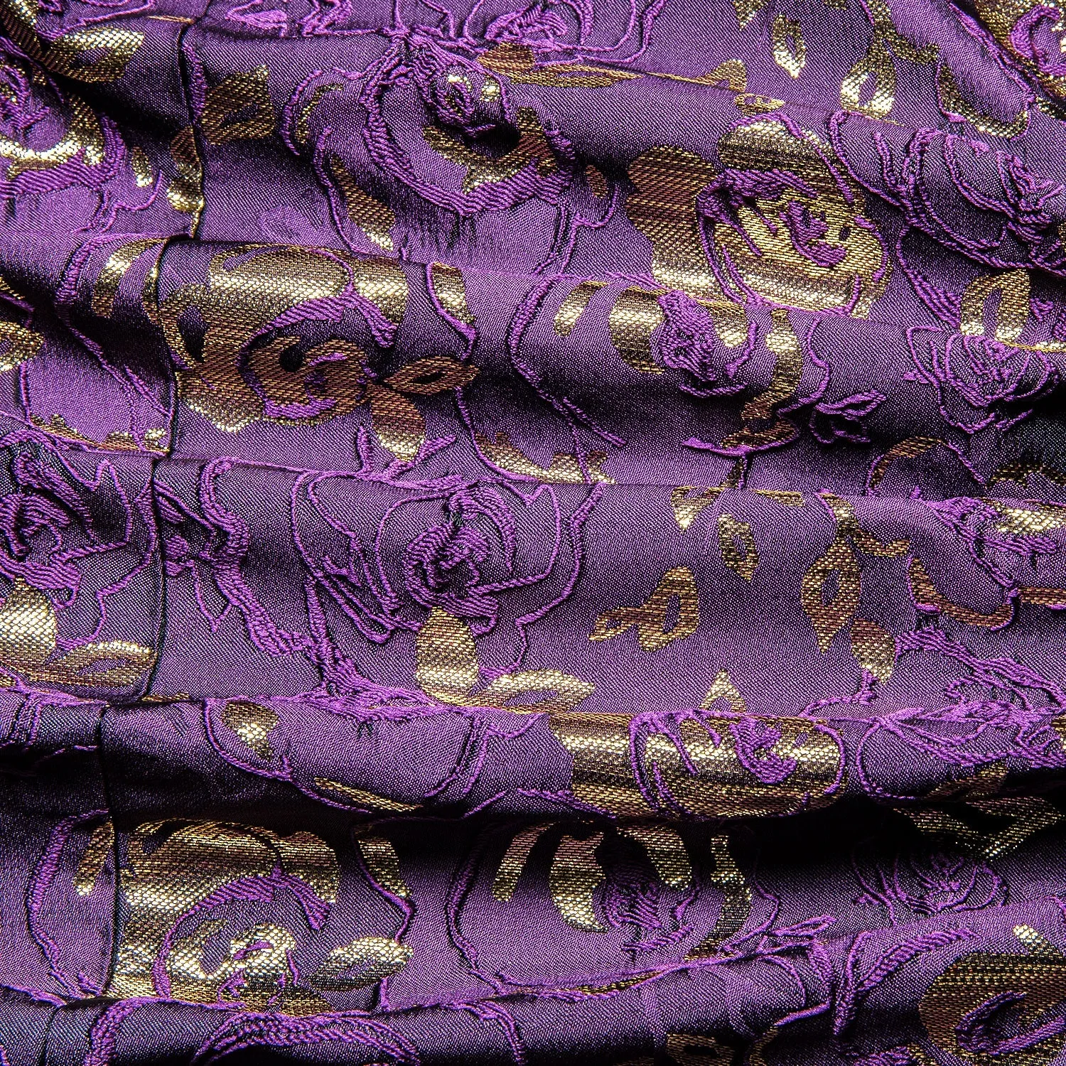Purple Embroidered Floral Tuxedo Jacket