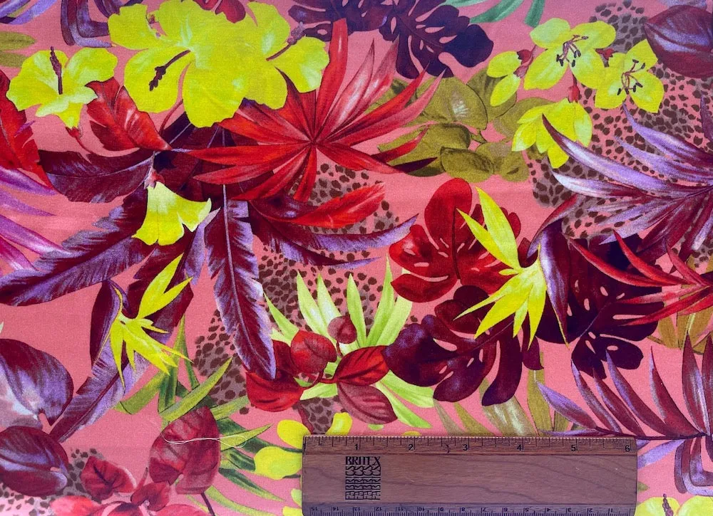 Ratti Monstera, Palms & Orchids Selvedged Matte Silk-Cotton Satin (Made in Italy)