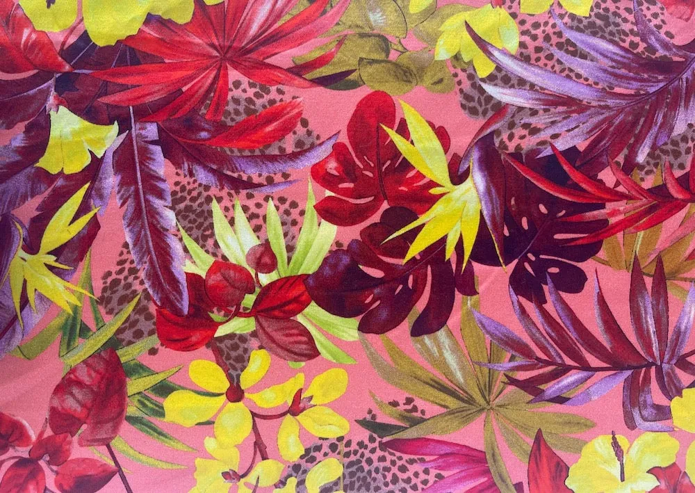 Ratti Monstera, Palms & Orchids Selvedged Matte Silk-Cotton Satin (Made in Italy)