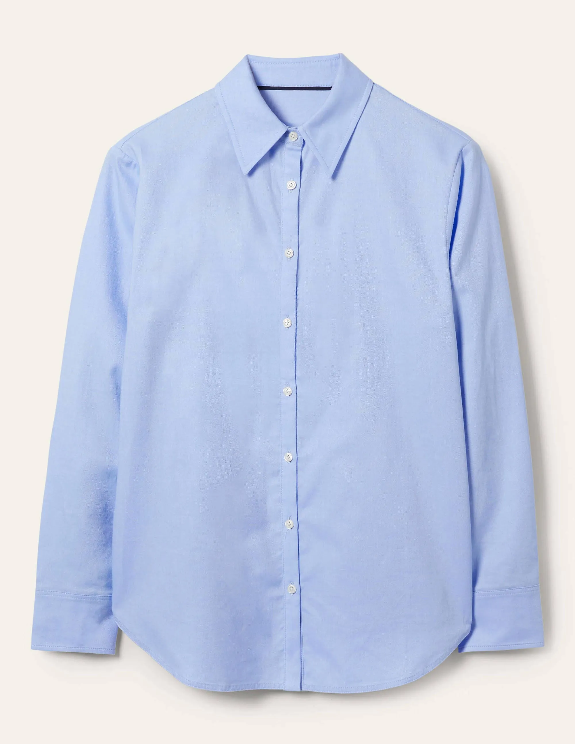 Relaxed Cotton Shirt-Blue Oxford