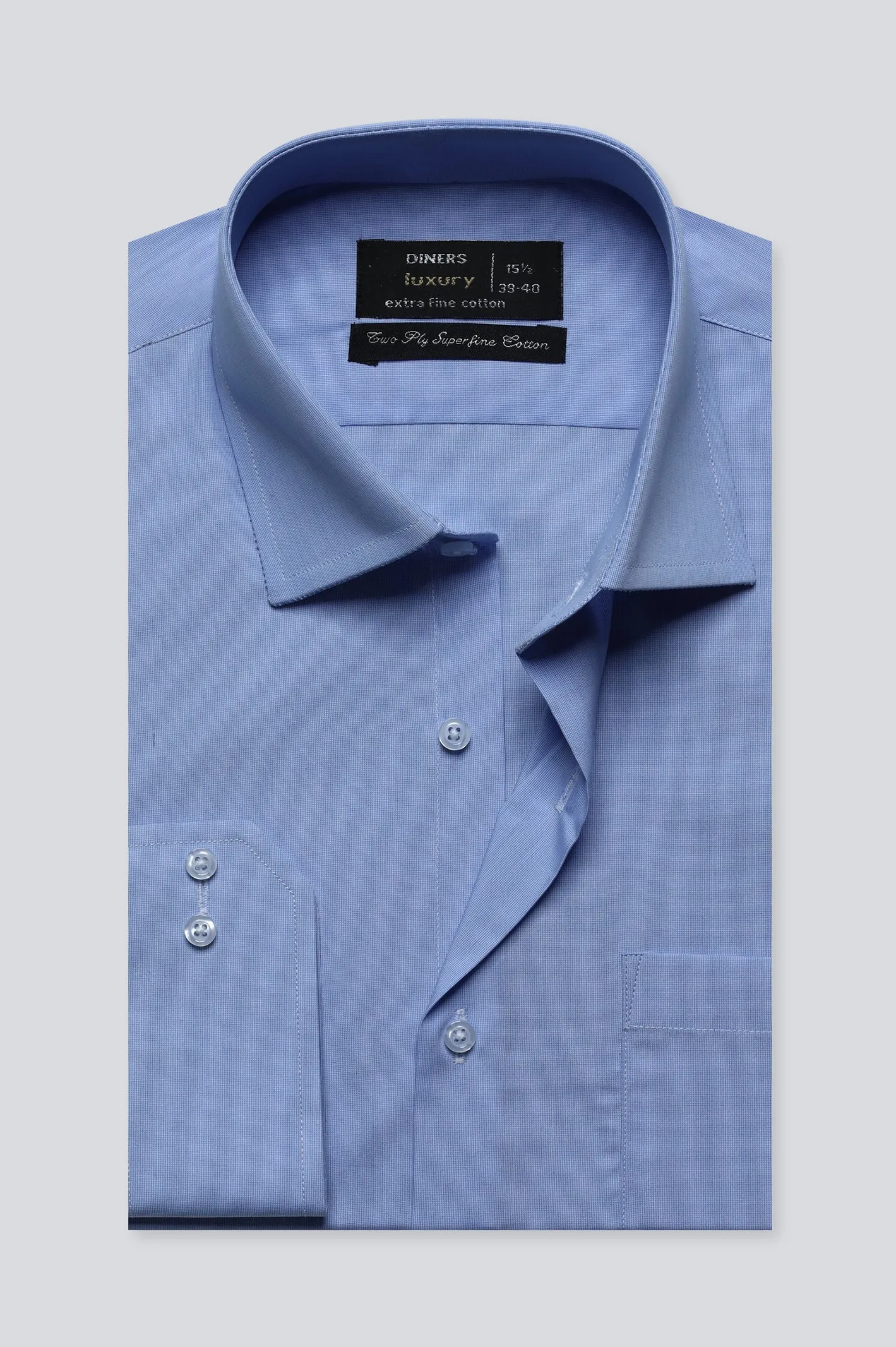 Sky Blue Oxford Self Formal Shirt