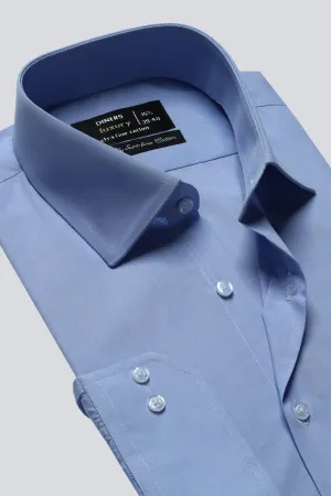Sky Blue Oxford Self Formal Shirt