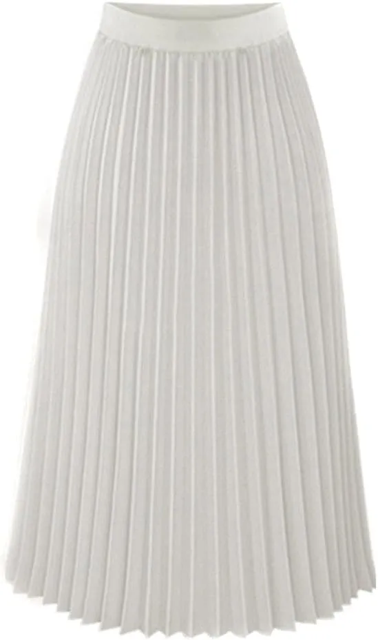 Summer midi skirts for women Solid Pleated Elegant plus size Floral Printed Loose Midi Summer Elastic Waist Maxi Skirt