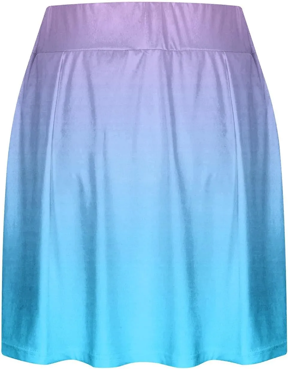 TANGNADE Womens Pleated Skorts Plus Size Skorts for Women High Waist Athletic Sports Pants Skirt Casual Strecthy Shorts
