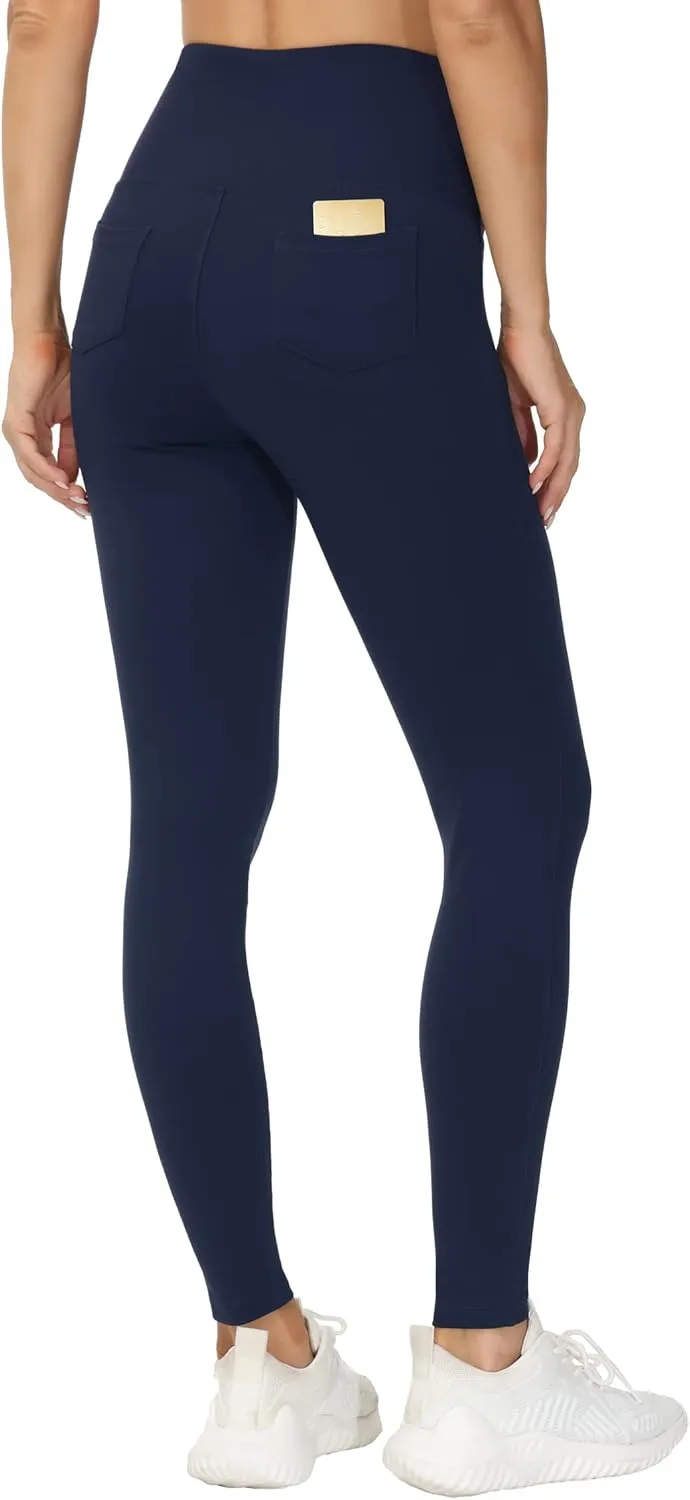 THE GYM PEOPLE Women's Casual Yoga Leggings High Waisted Tummy Control Workout Pants with 4 Pockets