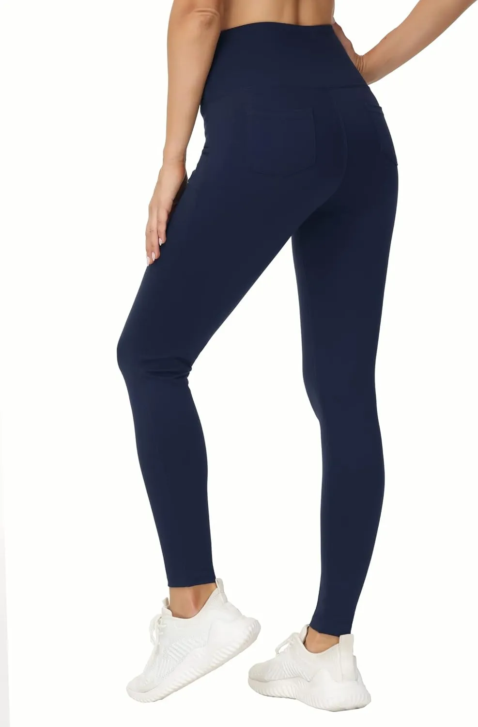 THE GYM PEOPLE Women's Casual Yoga Leggings High Waisted Tummy Control Workout Pants with 4 Pockets