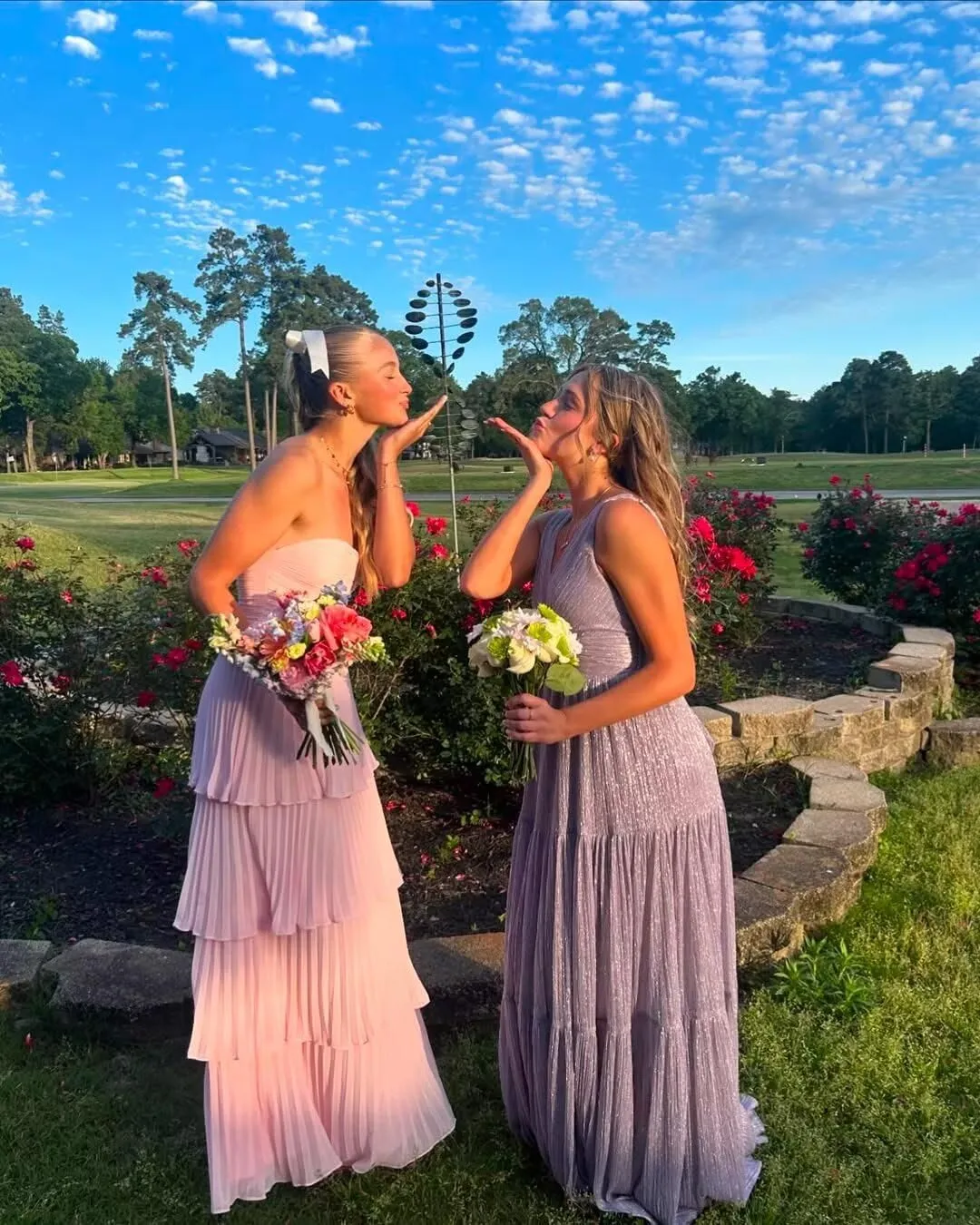 Tiered Floral Prom Dresses 2025 Long Strapless Ruffle Chiffon Formal Evening Gown