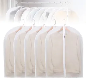 Translucent Garment Bags, 2025 New Clear Garment Bags for Home Storage, Lightweight Clothes Covers for Closet Organization, Durable Shirt Storage Bags for Travel (60x100cm)