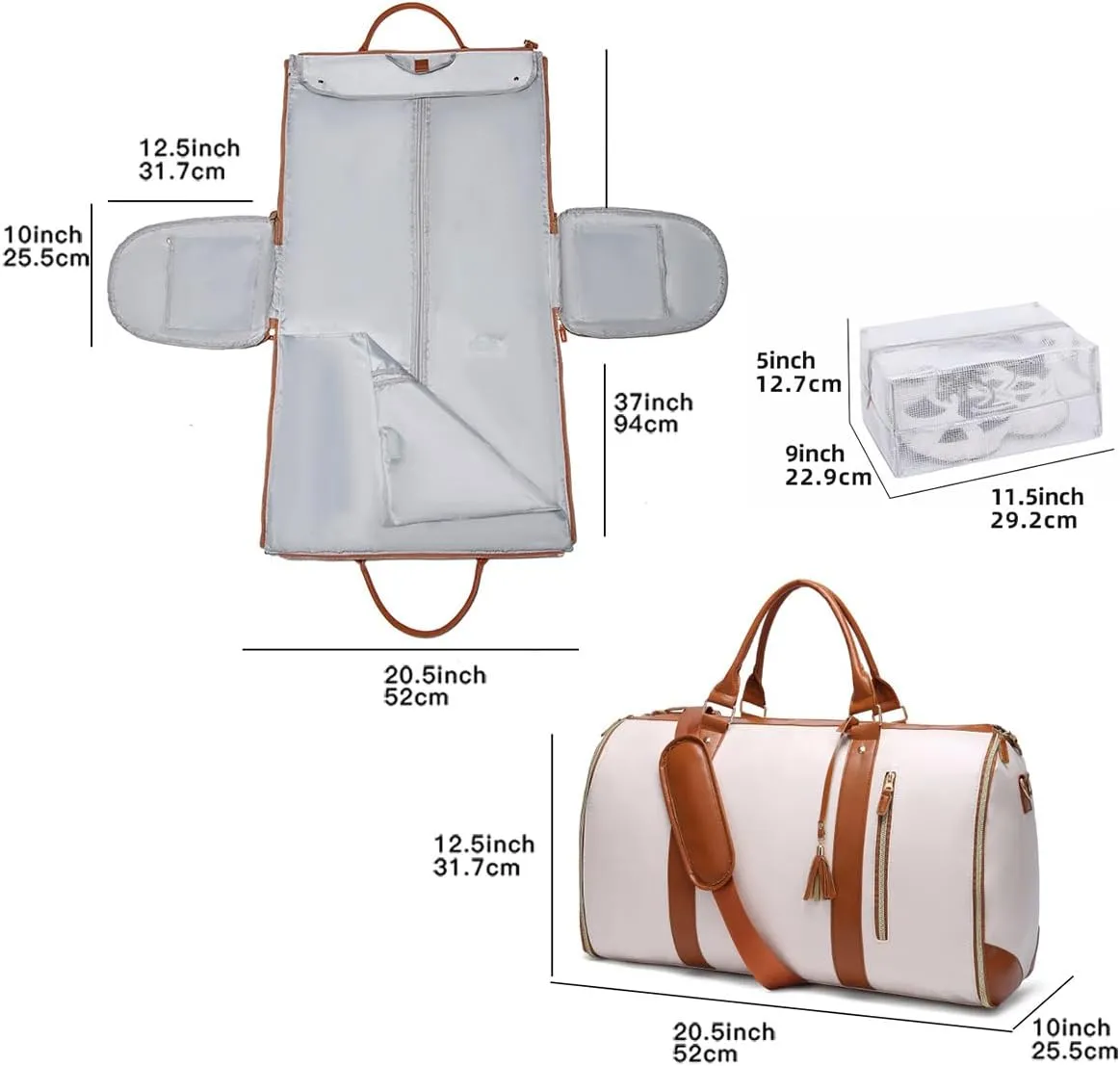 Travelher Foldable Clothing Bag, Tashlo Carry Bag, Tashlo Travel Bag, Garment Bag for Travel, Carry On Garment Bag, Large Capacity Multifunctional Storage Bag (Pink)