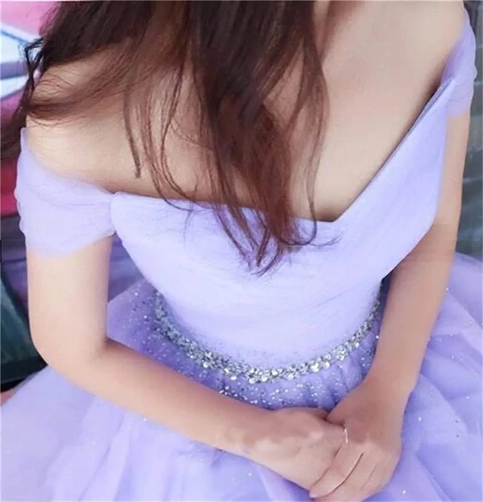 Tulle Homecoming Dresses for Teens Off Shoulder Short Prom Dresses Sparkly Beaded Cocktail Gowns