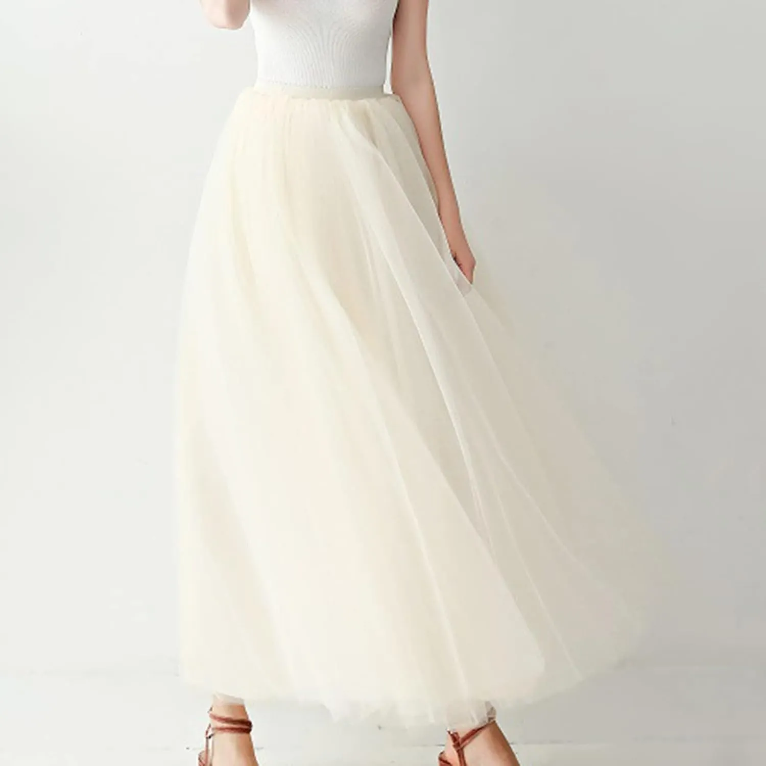 Tutu Skirts for Women Girls Women Tutu Skirt Knee Tulle Skirt Petticoat Skirts High Waistpleatskirt Tutus