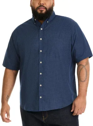Van Heusen Men's Big and Tall Wrinkle Free Short Sleeve Button Down Check Shirt