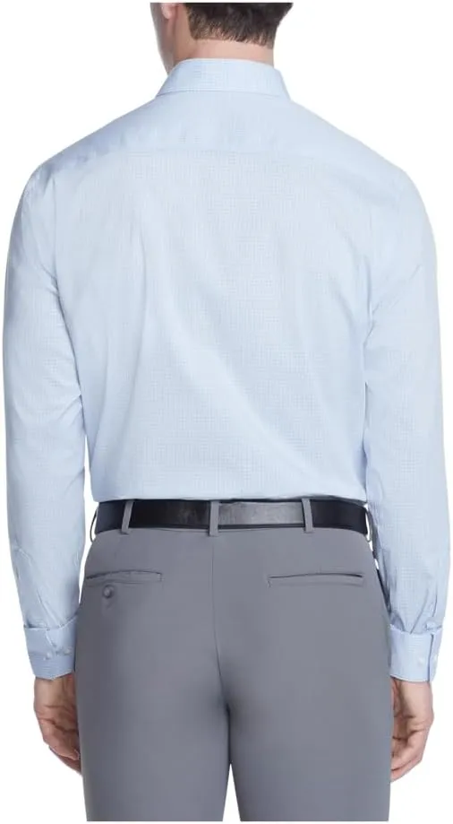 Van Heusen Men's Dress Shirt Regular Fit Ultra Wrinkle Free Flex Collar Stretch Check