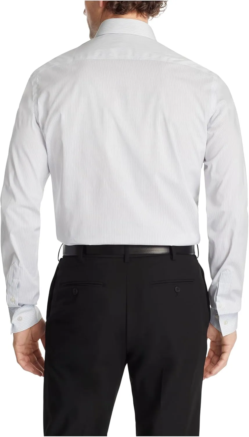 Van Heusen Men's Dress Shirt Regular Fit Ultra Wrinkle Free Flex Collar Stretch Stripe
